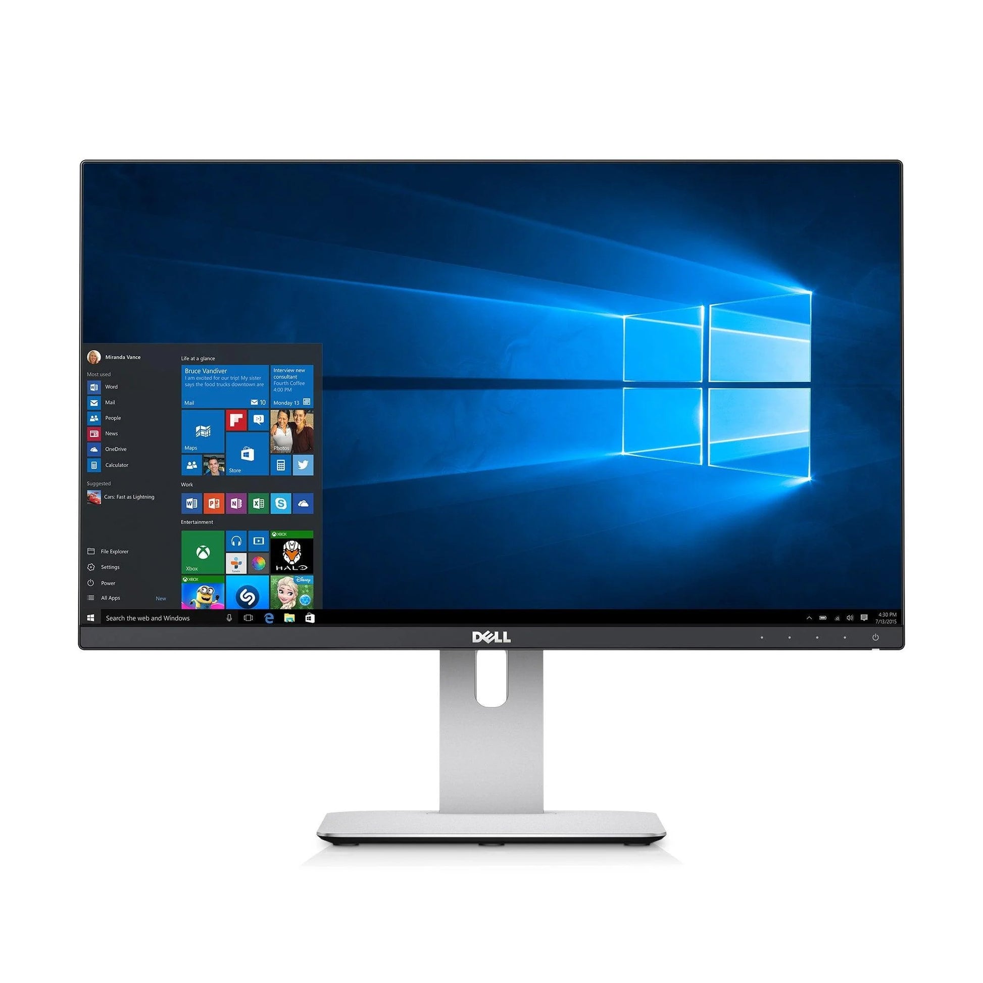 Dell U2414Hb 23.8 Inch Full HD Monitor - front blue